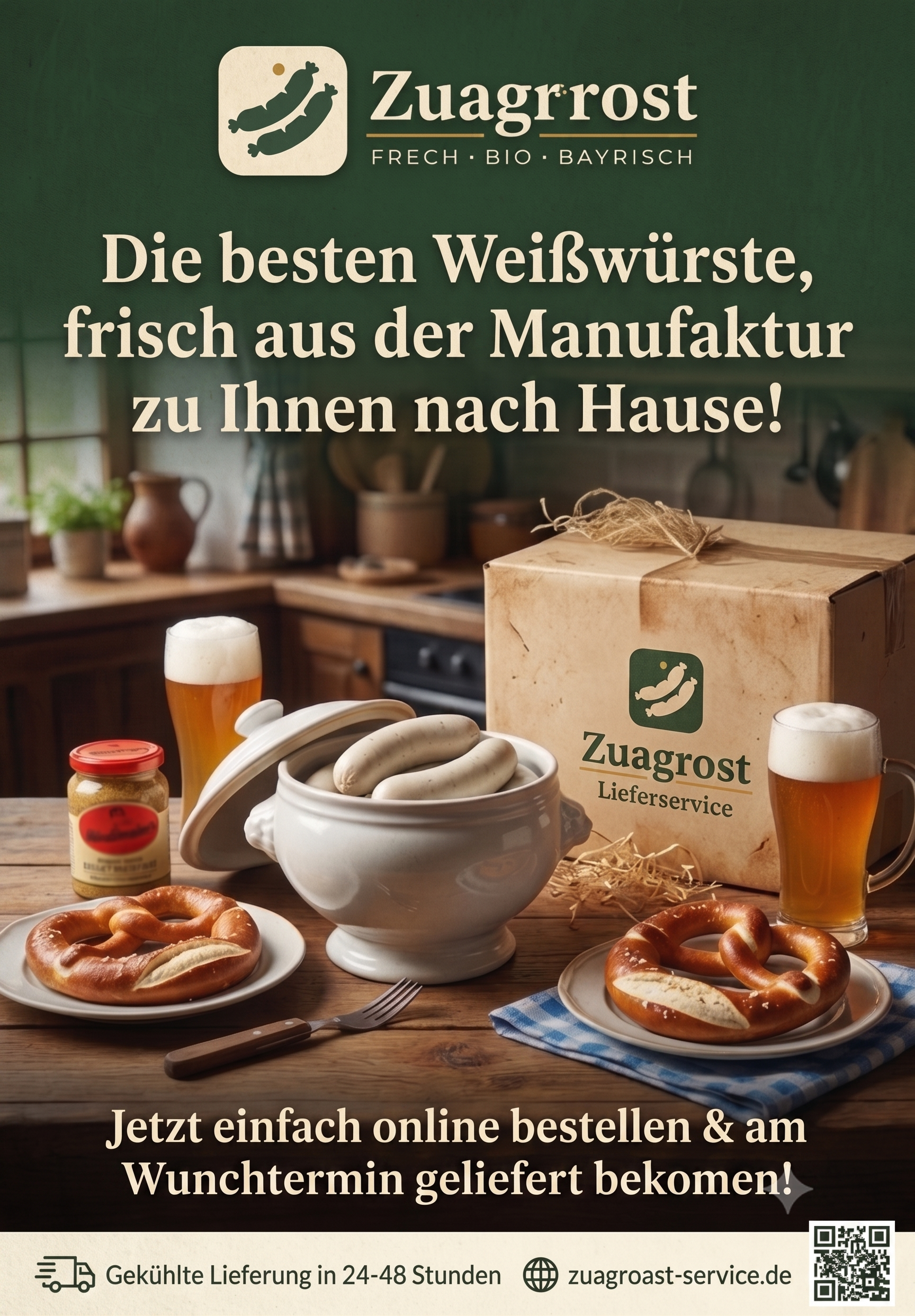 Älteres KI-Poster mit Rechtschreibfehlern
